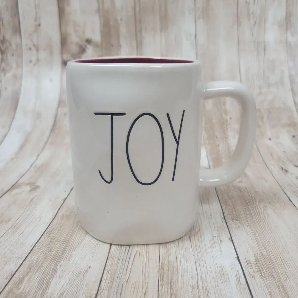 Rae Dunn By Magenta White Red Christmas Mug Joy Stocking Holiday